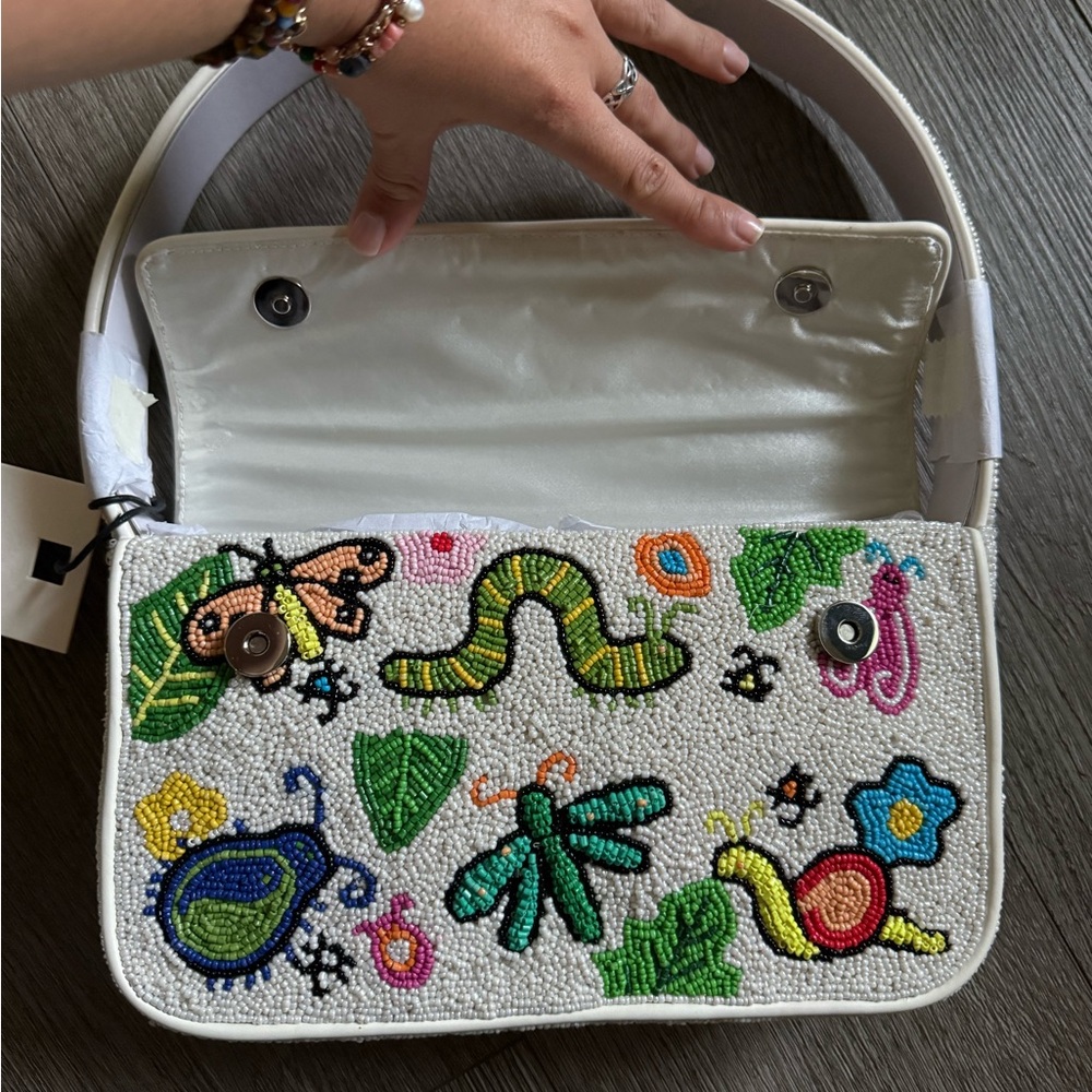NWT STAUD Tommy Beaded Bag, Bug Out - Picture 9 of 9